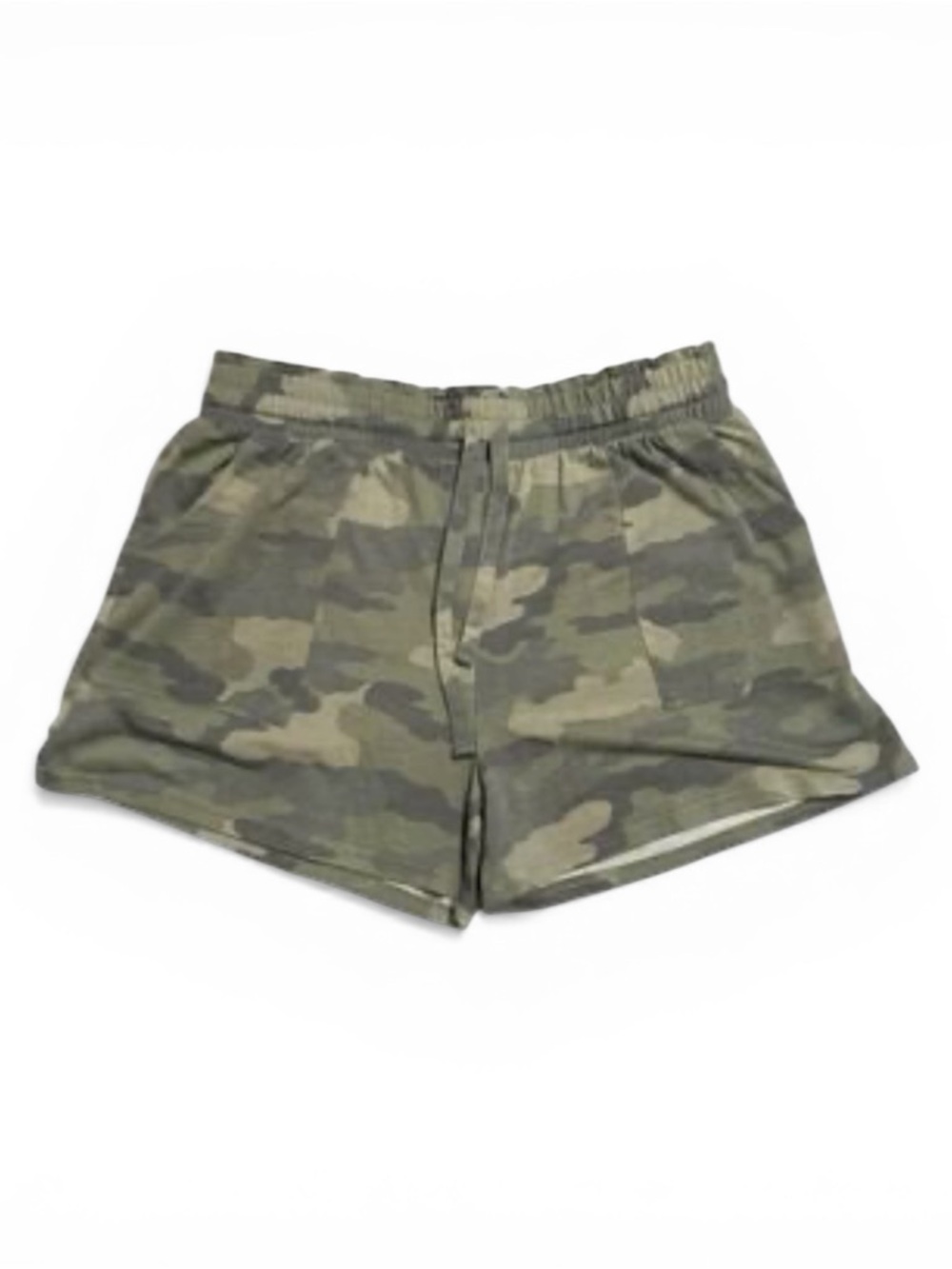 Como Vintage Women's Camo Drawstring Shorts - Olive Green